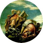 Paolo  Veronese arithmetic, harmony and philosophy painting